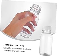 Vista 9 de Angoily 6pcs botellas de plástico pequeñas botellas de leche vacías reutilizables para almacenamiento de jugo