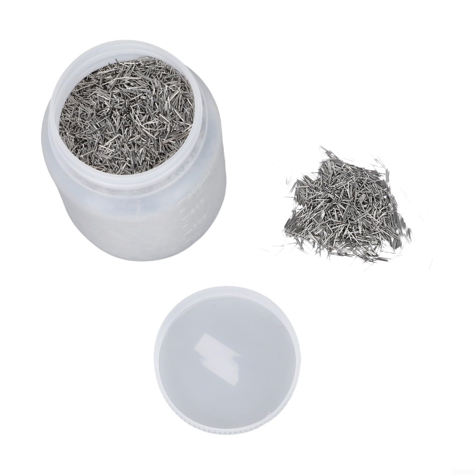 1 kg 304 Edelstahl Tumbling für Medien Pins 0,7 mm Durchmesser 5 mm Länge verschleißfeste Poliernadeln zum Entfernen von Graten von Metallteilen in (0,5 × 7 mm)