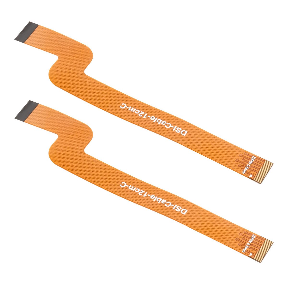 Waveshare DSI-Cable-12cm-C(2PCS), Type C, FPC Cable with Bends, Dual-Plug 22pin, DSI 12cm FPC Flexible Cable