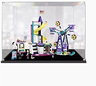 Display Box Compatible with Lego 41689 Fantastic Ferris Wheel and Slide Dustproof Display Case, Model Collectibles Display Case (No Lego Model) (3MM)