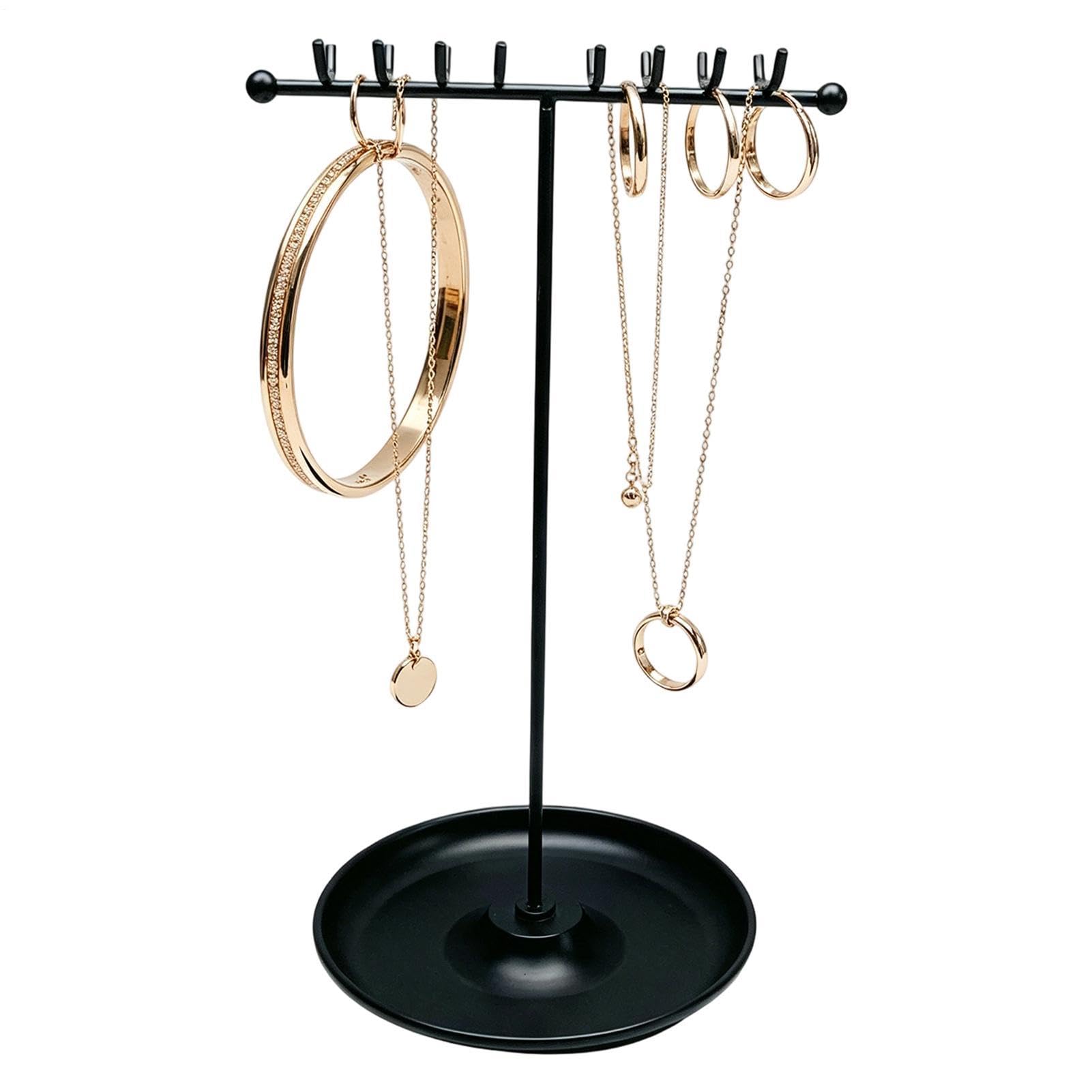 Joyero estético para decorar el dormitorio con soporte de collares y relojes