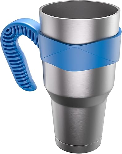 Miniatura 2 de Mango de vaso para tazas de 20 onzas, agarre seguro, ligero, apto para lavavajillas, ideal para viajes y actividades al aire libre (20 onzas, azul)