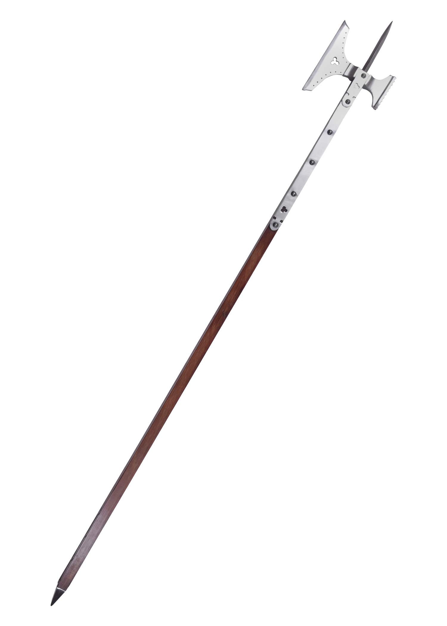 Battle-Merchant Dekorative Mordaxt Replik, mit Holzschaft | Mittelalter Axt, Deko-Waffe aus Stahl, Replik ca. 15 Jh., Historisches Sammlerstück & Dekoration, ab 18