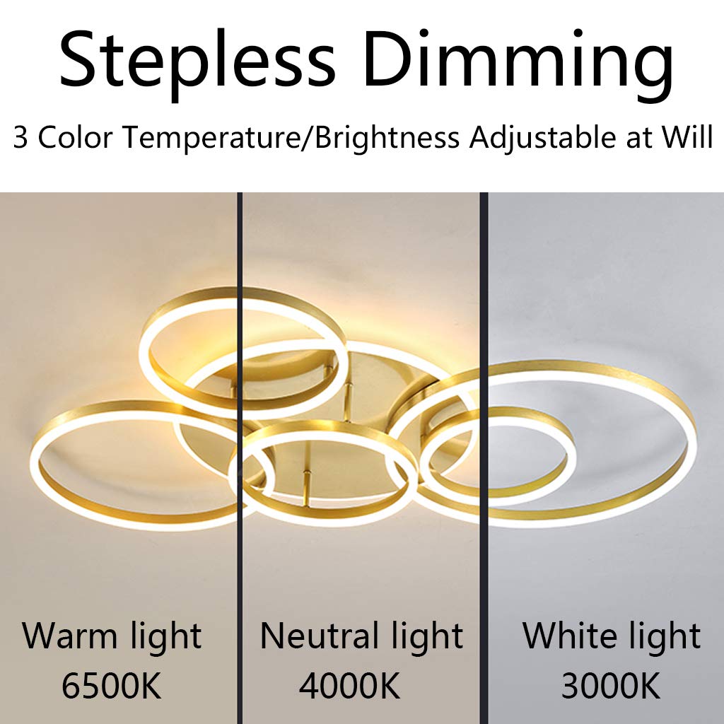 LED Modern Deckenleuchte Wohnzimmer Deckenlampe Creative Runden Deckenlicht Aluminium Acryl Lampenschirm Helligkeit Farbtemperatur einstellbar Esstisch Halle Beleuchtung Innenleuchte,Weiß