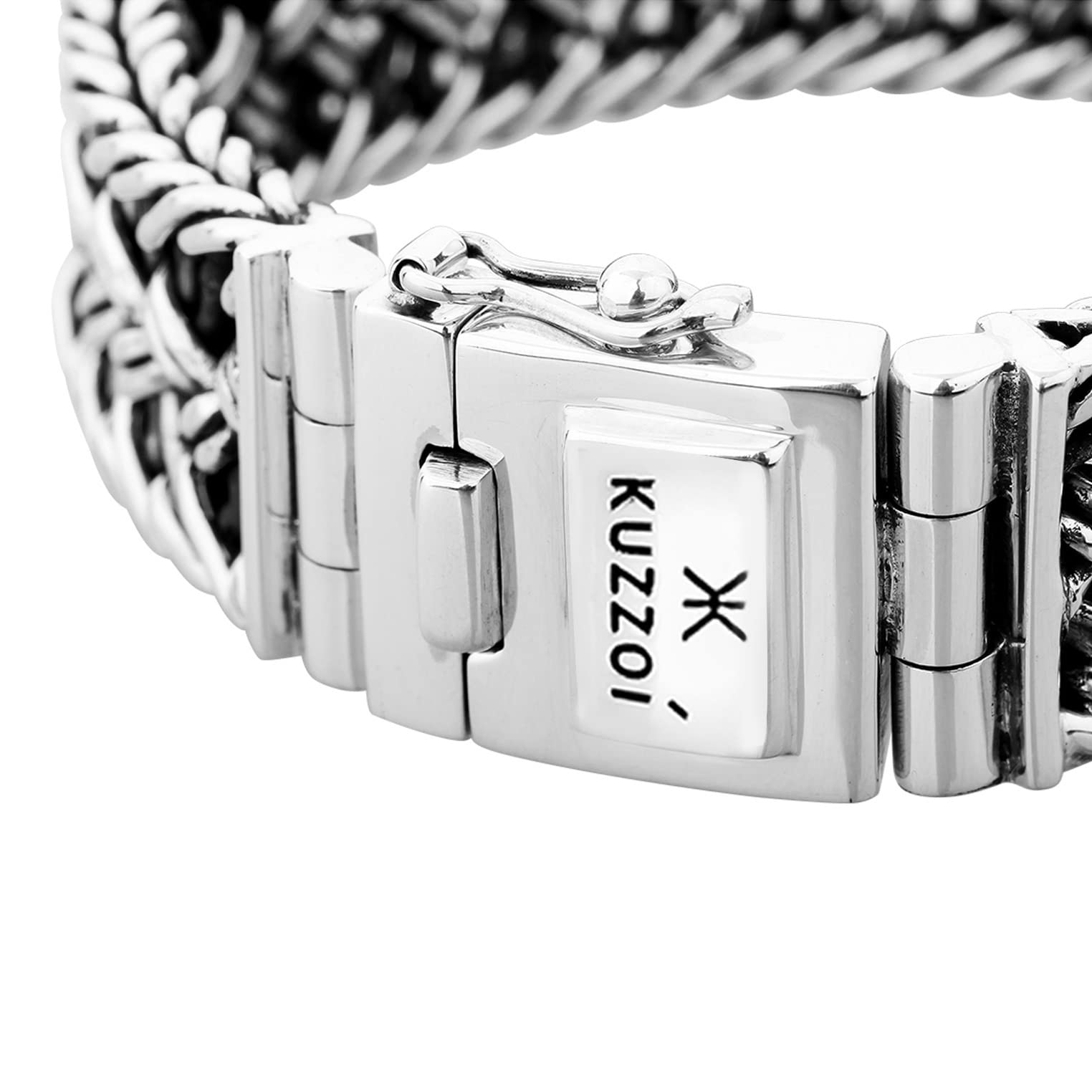 Kuzzoi 335104, bransoletka męska z litego srebra 925, szerokość 20 mm, 23 centimeters, Srebro szterlingowe, Bez kamienia
