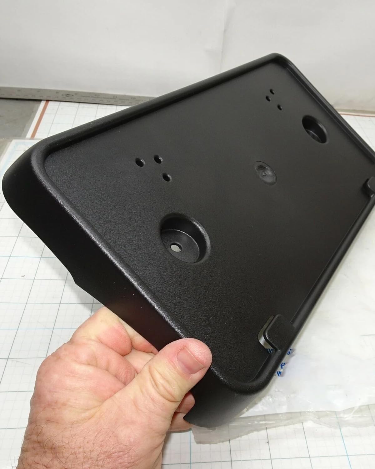 Front License Plate Frame for Ford Explorer 2011 2012 2013 2014 2015 Front Bumper License Plate Holder Mounting Bracket Cover Replace# BB5Z17A385BA Partslink# FO1068136