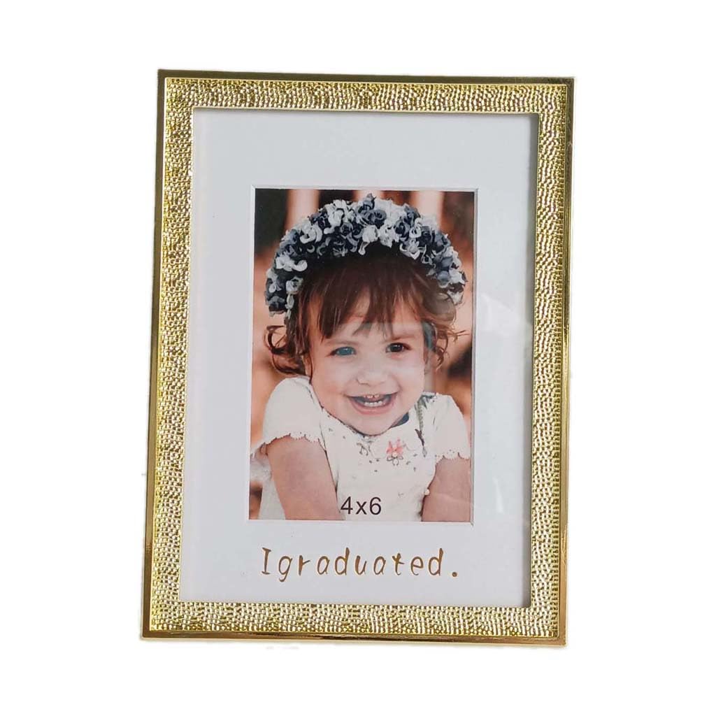 ZXWSTORE Picture Frame 6/7/8 Inches, Metal Frame For Table Decoration, Gold Color