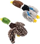 Jouets de chiens de canard sans farce, 4 Ensemble de jouets en peluche à friser pour petits chiens moyens, sans jouets doux farcissants pour jouer interactif