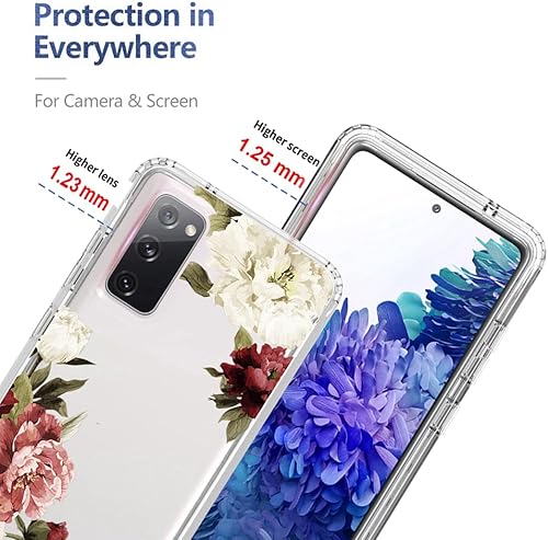 Miniatura 2 de Funda para Samsung Galaxy S20 FE 5G, Samsung S20 FE SM-G781U con protector de pantalla de vidrio templado, funda protectora de cuerpo completo con