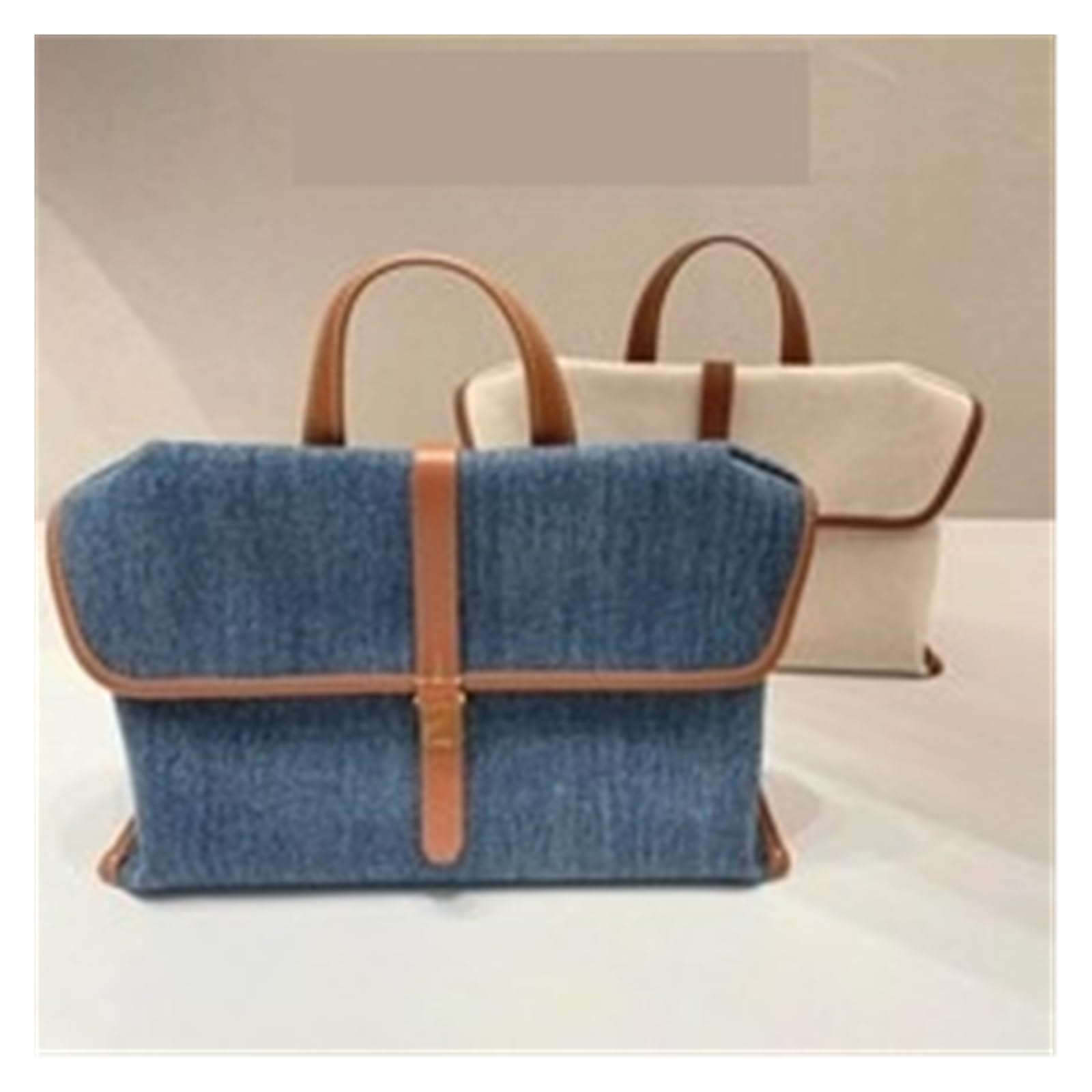 Borsa Jeans Donna Borsa a tracolla casual in denim da donna, borsa a compatta con finiture in pelle