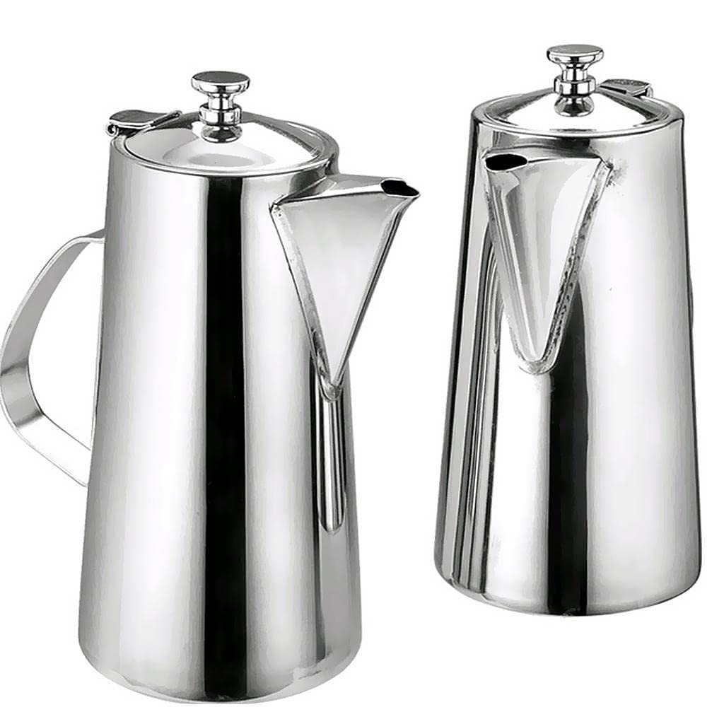 Edelstahl-Teekanne mit Deckel for Wasser, Tee, Limonade, Milchaufbewahrung, 2 l