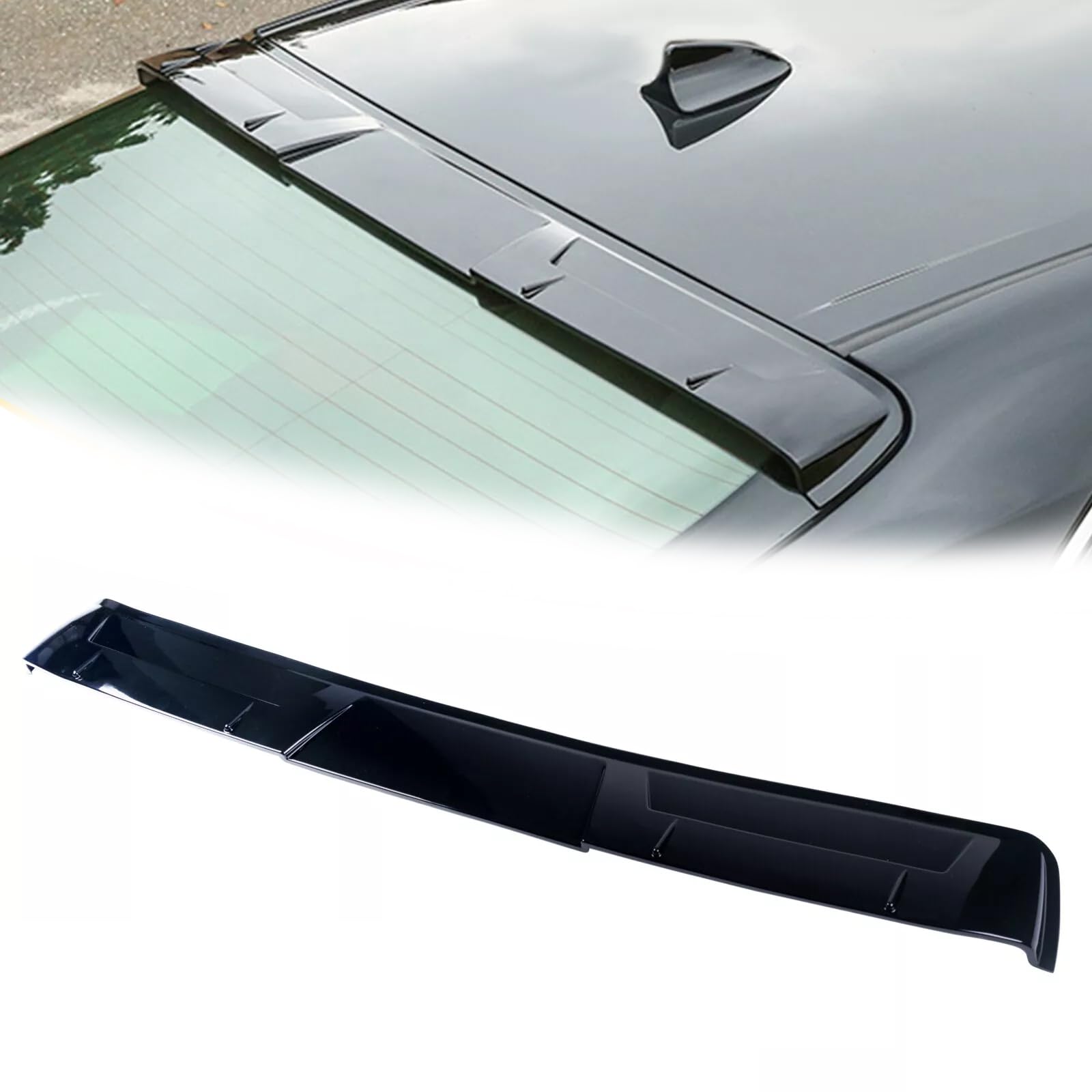 Rear Window Roof Spoiler for 2018-2024 8th Toyota Camry LE SE XSE XLE Hybrid M Style Rear Spoiler Glossy Black