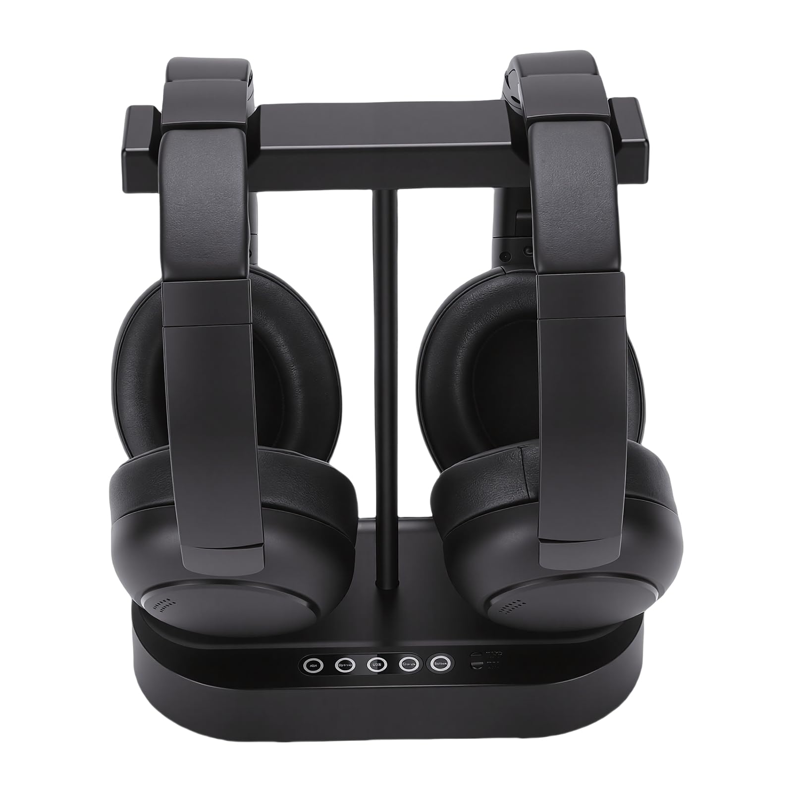 Annadue Double Casque TV sans Fil avec Base de Chargement, Batterie Longue 40 Heures pour Personnes âgées, Voix Claire et Confortable, Compatible avec Bluetooth et Smart TV