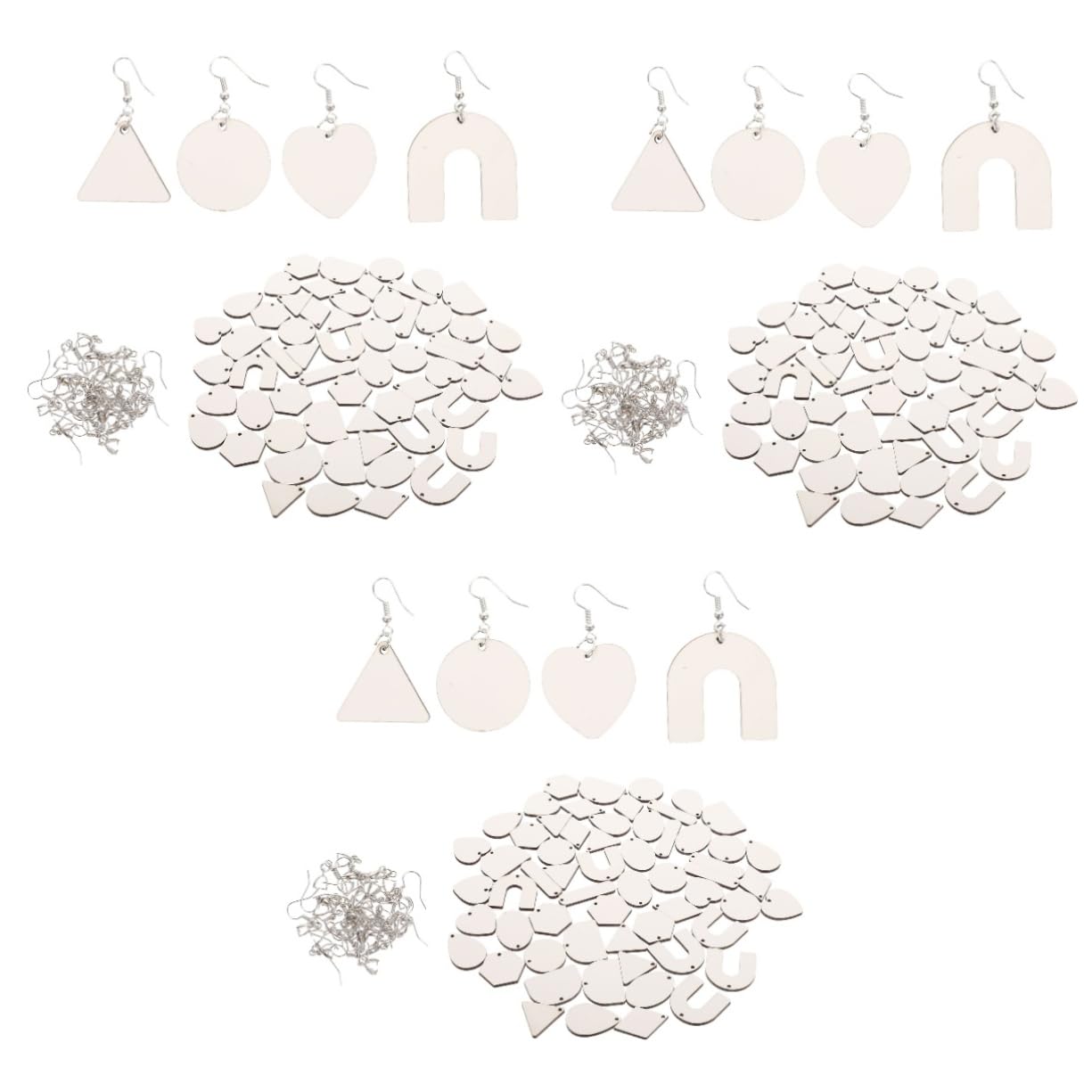 Lurrose 3sätze Sublimation Ohrringen Handgemachte Ohrring Blanks Für Schmuck Doppelseitige Druckbare Ohrringe Für Kreative Und Persönliche Anpassungen