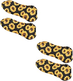 Wakauto 4 Peças Capas De Assento Automotivo Protetor De Automóveis Capas Automotivas Acessórios De Interior De Carro Capas De Assento De Carro Dianteiro Capas De Girassol Protetores De