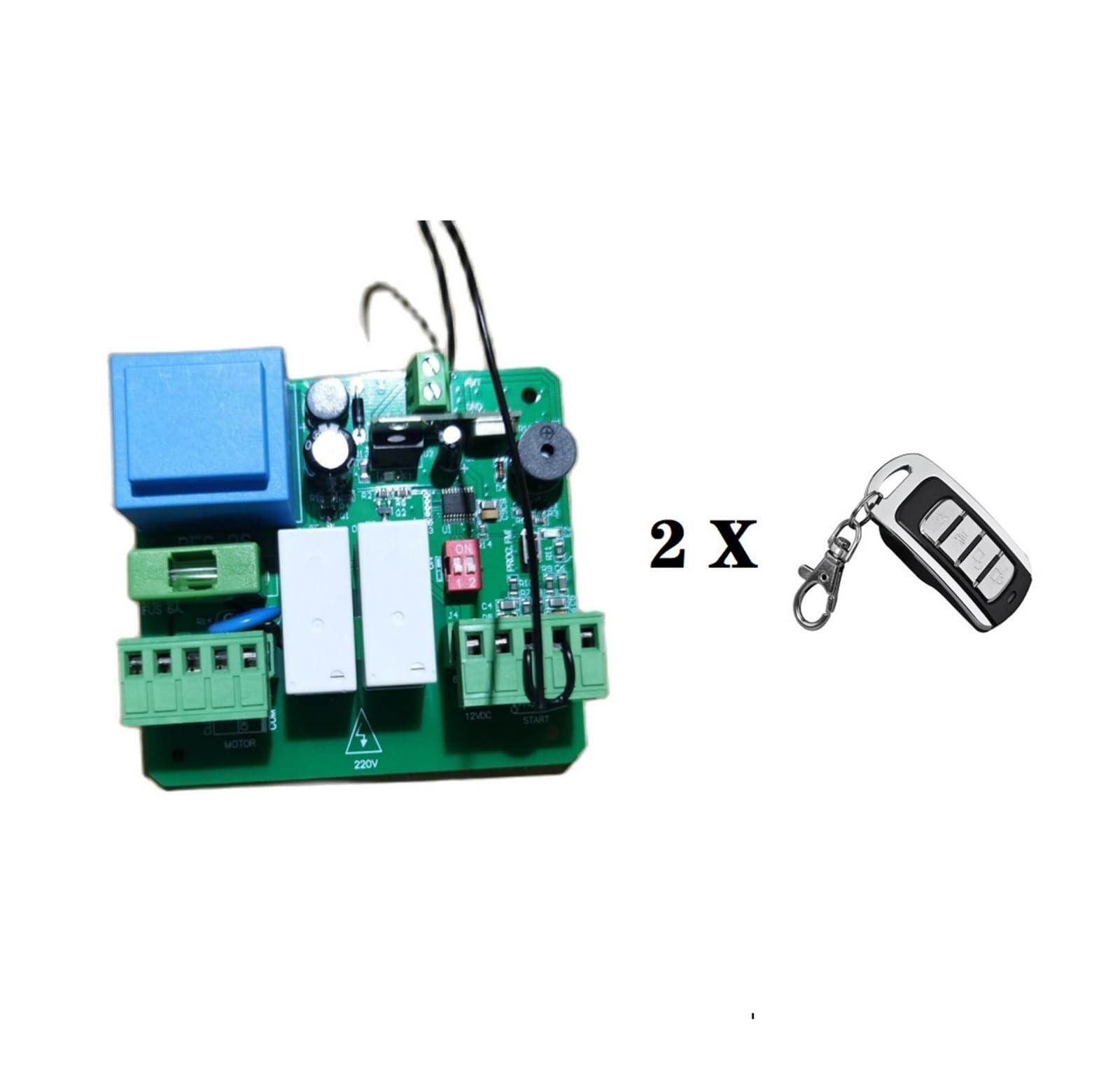 Carte électronique pour ouvre-portail Vitesse à distance de moteur du contrôle 433mhz OR de volet roulant réglable Pour usines et écoles(PCB 2 remote)