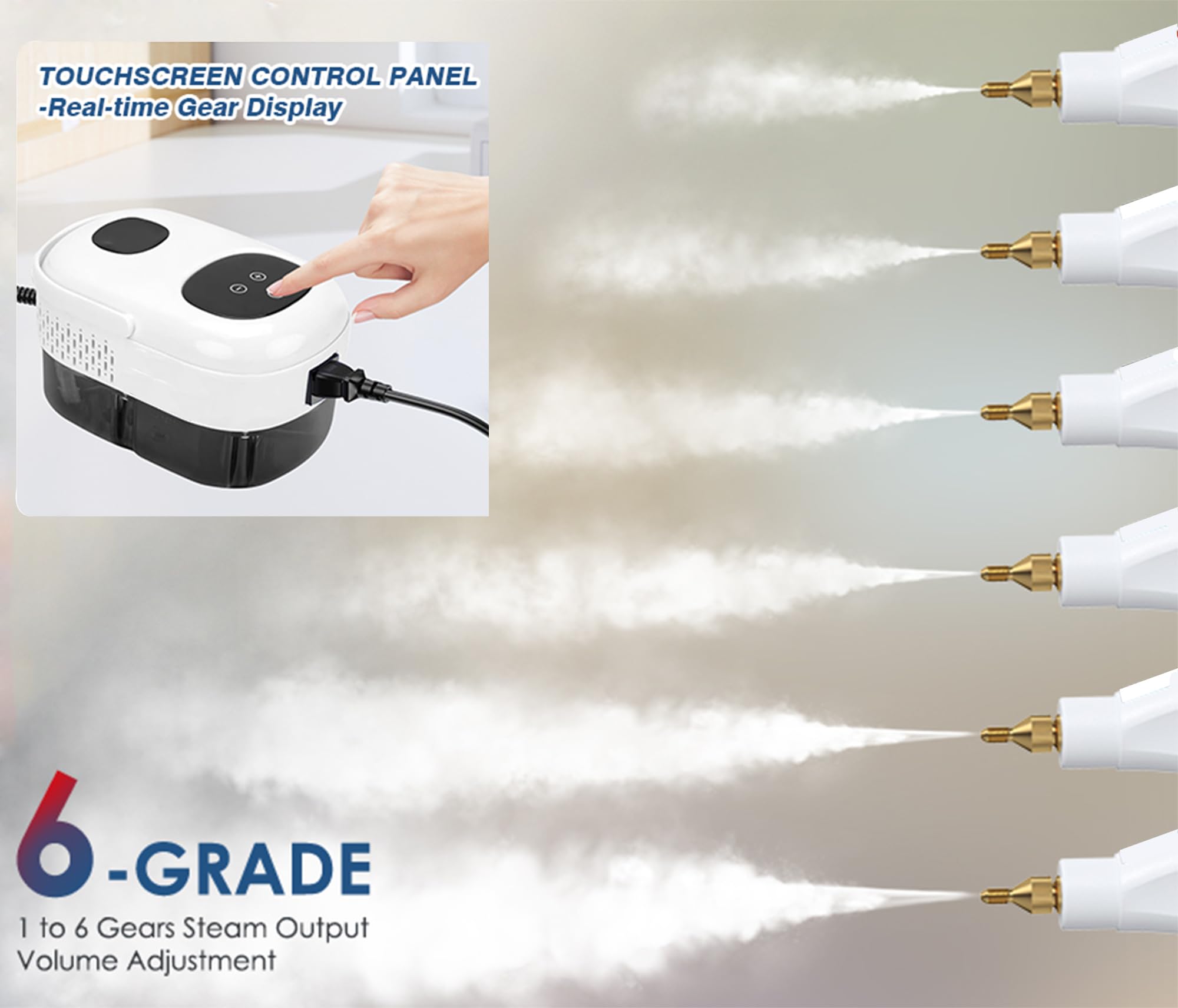 WYFCR Limpiador de vapor de mano de alta presión portátil para cocina, hogar, azulejos, suelo, coche