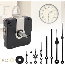 12888 High Torque Long Shaft Clock Movement Mechanism with 4 Sets Hands Total Shaft Length 23 mm 29/32 inch,Wall Clock Movement Battery Operated DIY Repair Parts Replacement