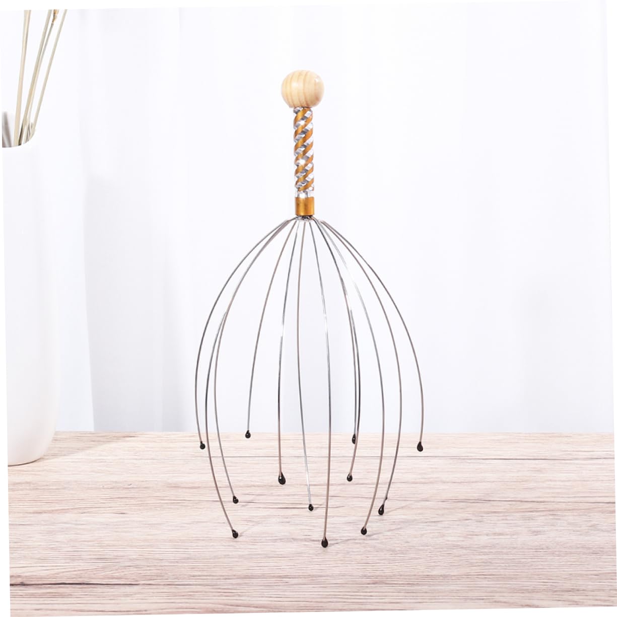 SHERCHPRY 3 Series Masajeador Herramienta Beto Pequeño Pulpo Músculo Acero Y Madera. 6 Piezas*3