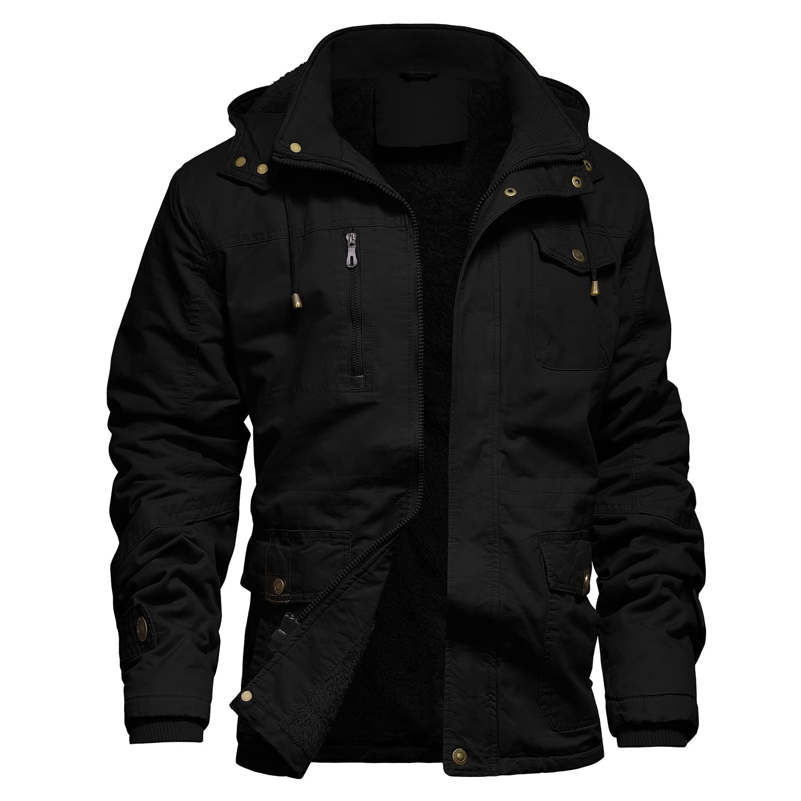 Men's Winter Jacket Military Cargo Coat