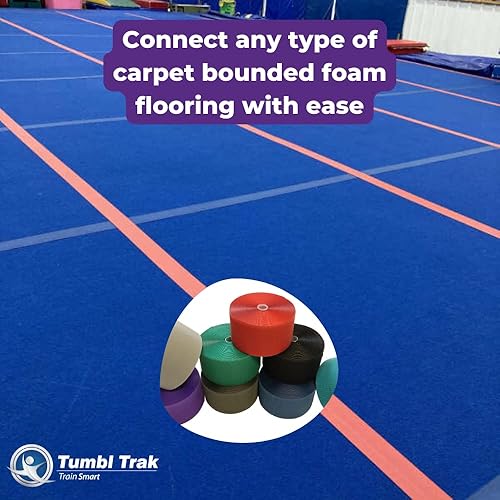 Miniatura 3 de Tumbl Trak Sujetador de velcro con gancho, 42 pies de largo y 4 pulgadas de ancho, velcro de gancho para costuras de espuma adheridas de alfombra,