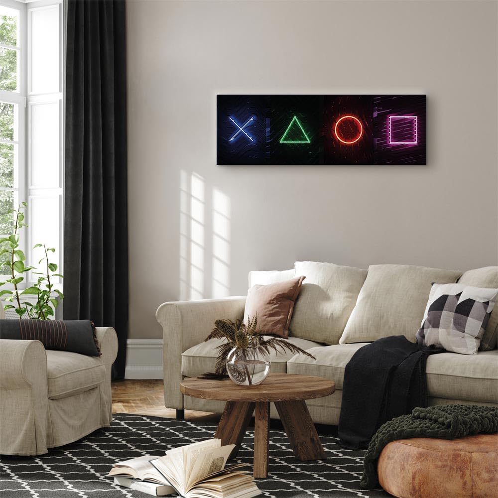 murando - Panneau Acoustique Mural, Tableau Décoration Joueur Néon 120x40