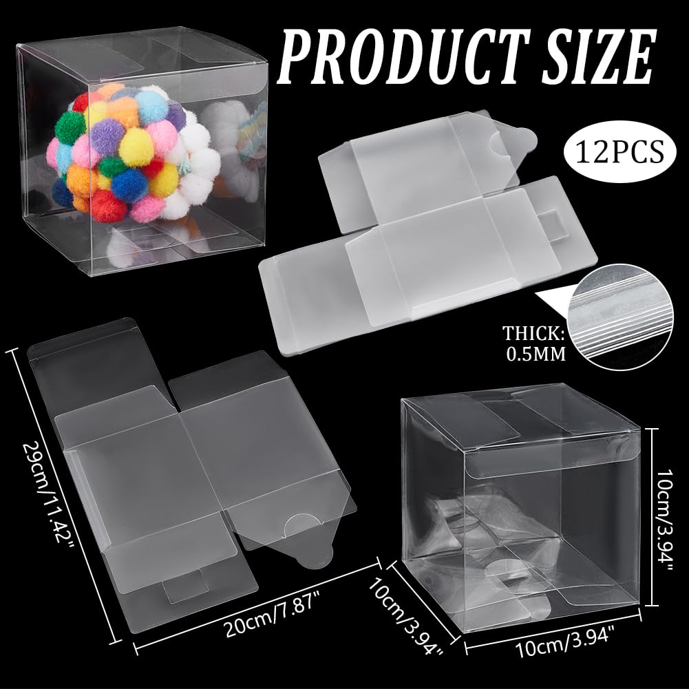 Boîte-cadeau Transparente En Plastique PVC, 10 Pièces, Boîte D'emballage Transparente Pour Mariage, Réception-cadeau Pour Bébé, Cadeau De Fête, Boîte à Gâteaux Au Chocolat Et Aux Bonbons