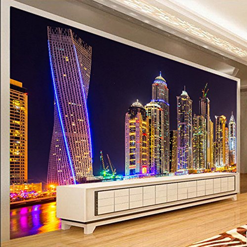 Fotomurales Ciudades de colores Pared 3D Papel Tapiz pintado tejido no tejido Decoración de Pared decorativos Murales moderna de Diseno Fotográfico 150cm×105cm (ancho x alto)
