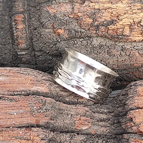 925 Sterling Silver Ring, Hallmark Ring Fidget Ring, Worry Ring, Anxiety Ring, Sterling Silver Band, Pure Silver Spinner Ring2