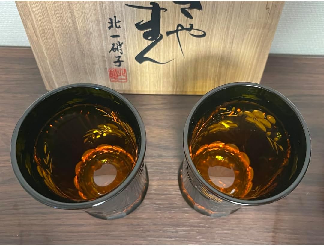 最高級品 ぎやまん 北一硝子 ペア グラス セット ぎやまん