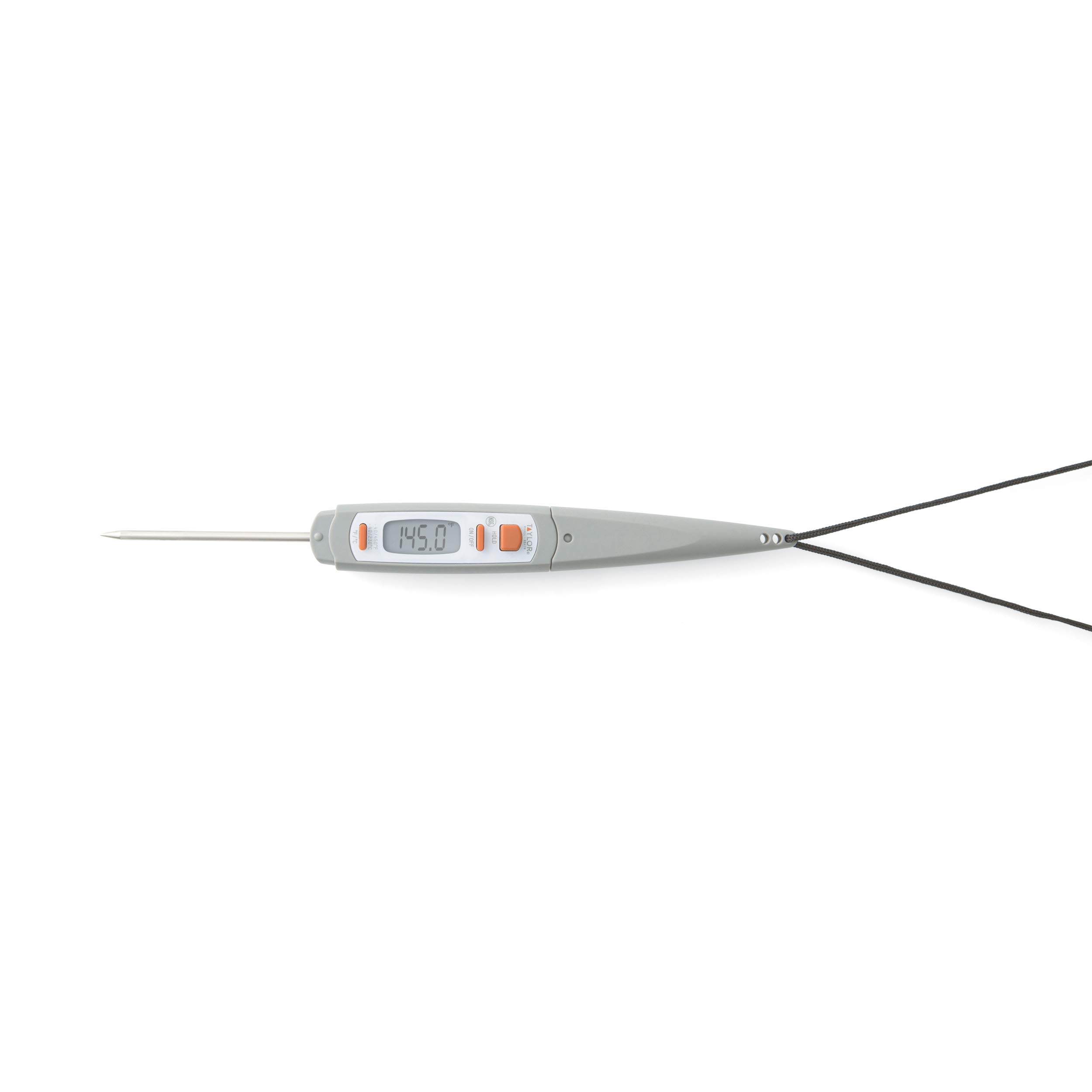 Taylor Pro Digital Meat Thermometer Probe with Anti Microbial Protective Sleeve, Plastic/Stainless Steel, Grey, 18 cm - Image 2