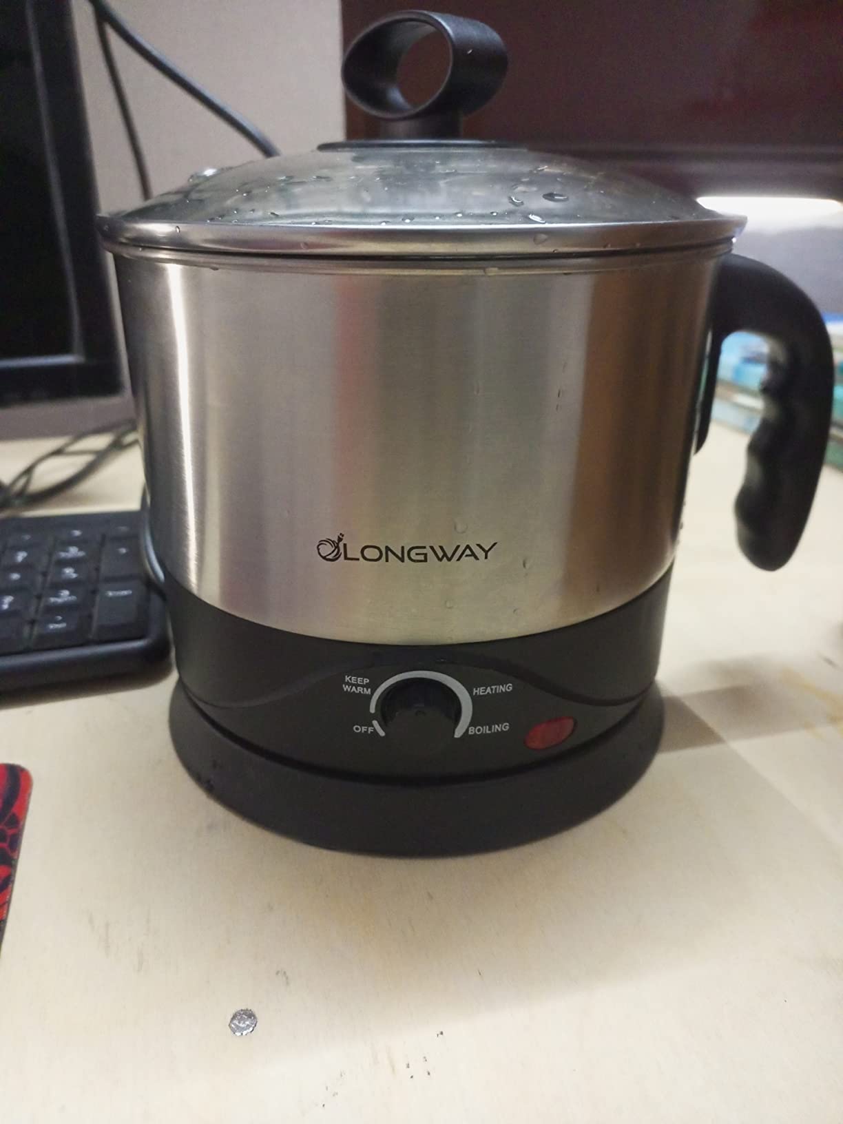 Longway Handy Multi cooker Electric Kettle with stainless steel Body (1