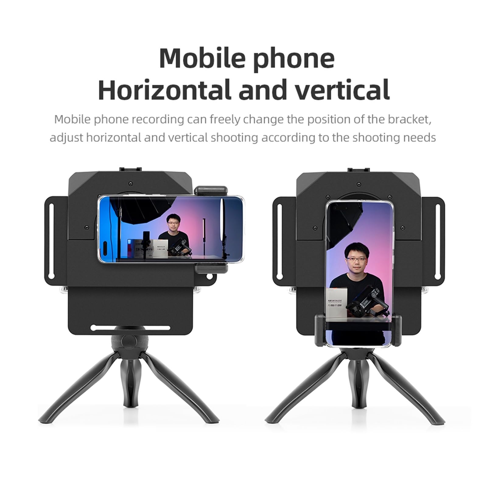 Teleprompter, Grabación de Mini Teleprompter Portable Inscriber Mobile Teleprompter Artefact Video con Control Remoto for Live, Enseñanza en línea Transmisión en Vivo(Kit 3)