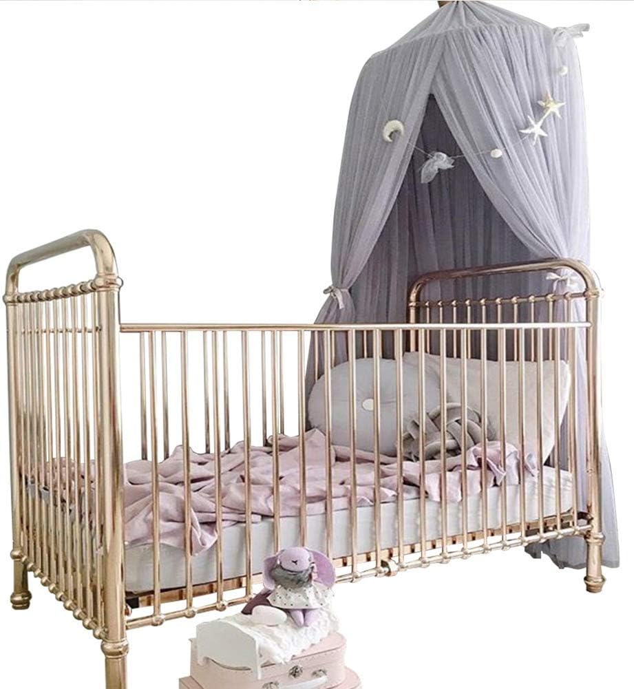 Bed Canopy for Girls, Princess Canopy Bed Curtains, Mosquito Net for Bed, Dome Mosquito Netting Bed Tent Hanging Beds Net for Bedroom Decorative, Travel, 23.6 X 94.5 in (Grey)