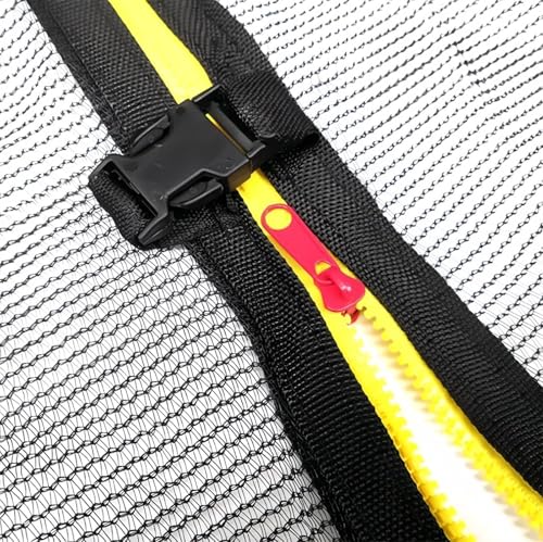Red protectora para trampolín de jardín con cremallera resistente para 6 u 8 postes 2