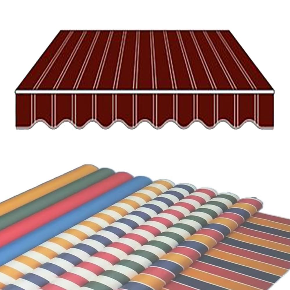 Toile de rechange pour auvent rétractable et imperméable, store rouge 2,5x1,5 m