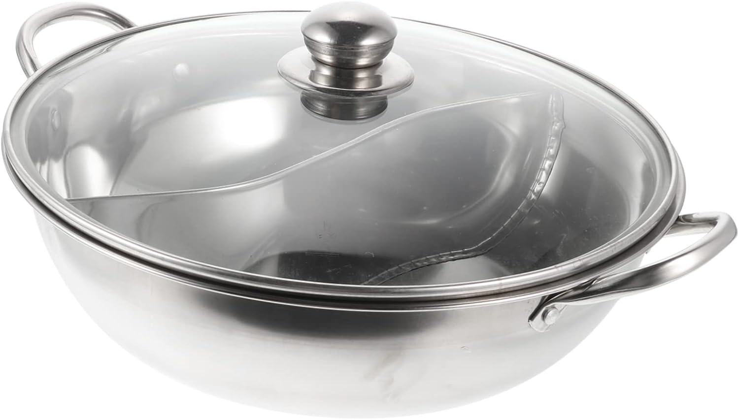 Capacity Split Pot Hot Pot Yuanyang Style Stainless Steel Family Gathering Restaurant Use Easy to Clean