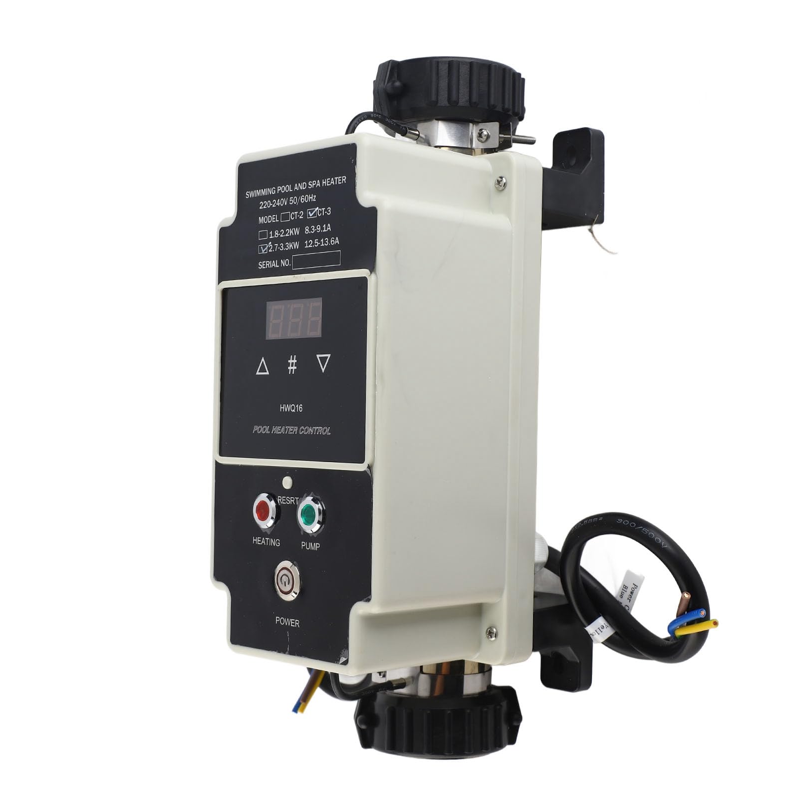SEAFRONT Scaldabagno per Piscina Spa, Autodiagnosi Intelligente, Display Digitale, Termostato per Scaldabagno Elettrico 2,7-3,3KW