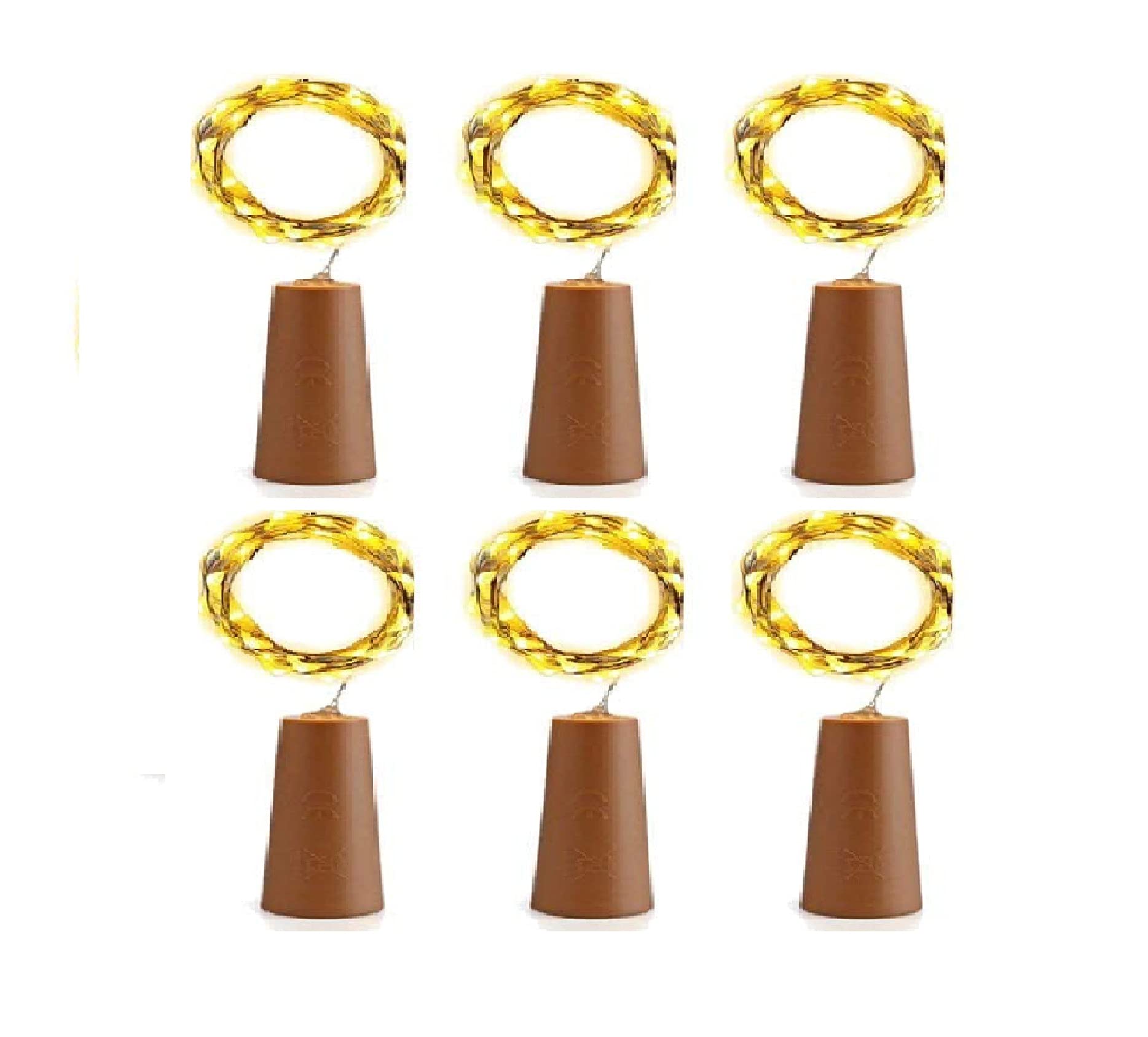 GGICO Fairy Cork Light -20 Led Waterproof Cork String Light (2M Battery Oprated) , Wedding, Christmas Decoration, Indoor & Outdoor Decorations, Diy Crafts (Pack Of 6, 2 Meters, Brown, Yellow) (B09GG2SCBL) Amazon Price History, Amazon Price Tracker