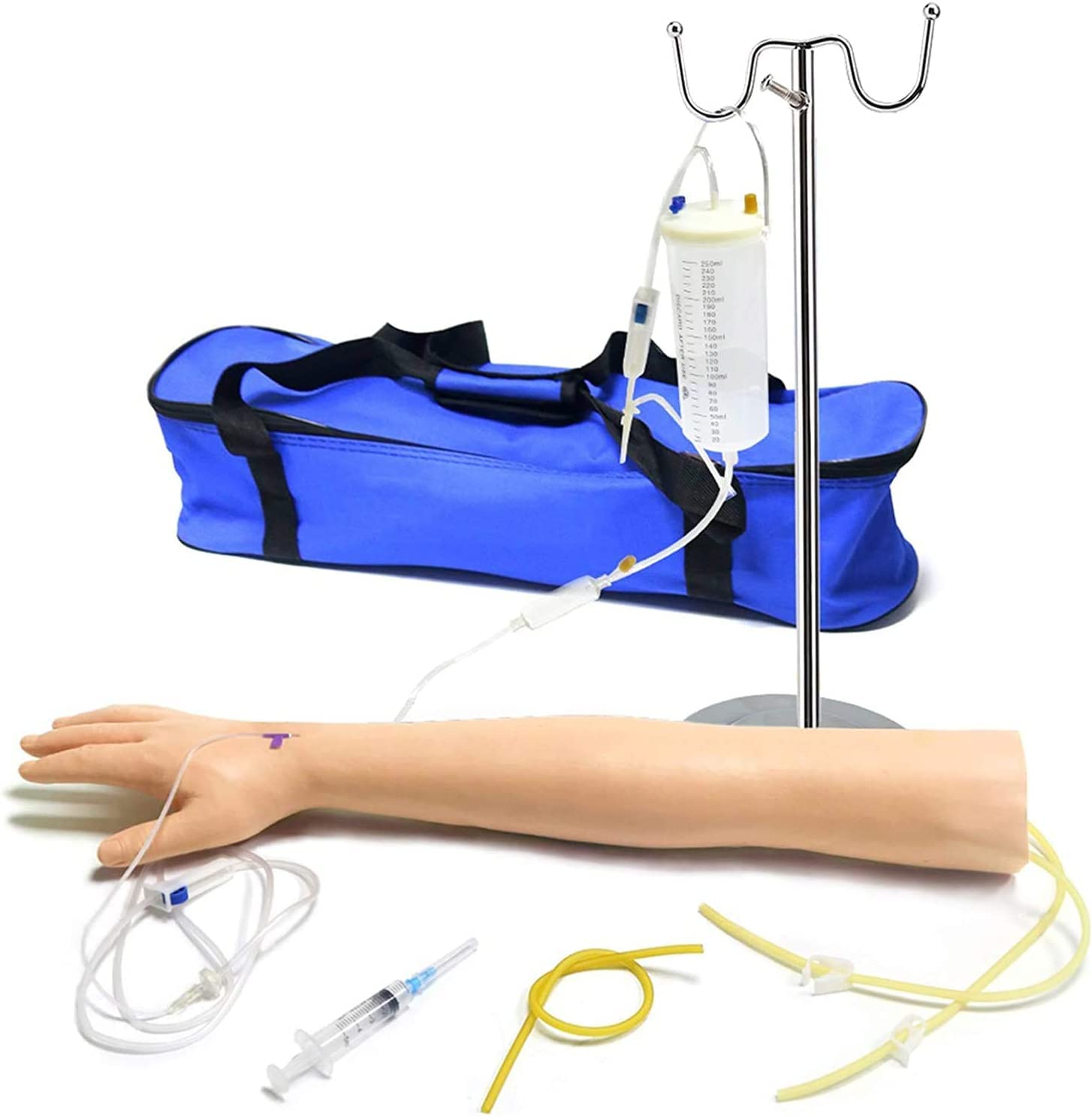 ISKO® IV Practice Mannequin Arm Injection, with vein detector Practice Training Kit Phlebotomy puncture Venous for Nursing Students Practice and Training