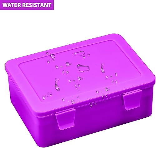 Miniatura 3 de Caja de almacenamiento organizadora de baterías, soporte para 24* AA, 30 pilas AAA (bolsa no incluye baterías) (morado)