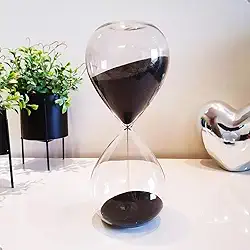Ampulheta Decorativa de Vidro, 30 Minutos, Cores Sortidas