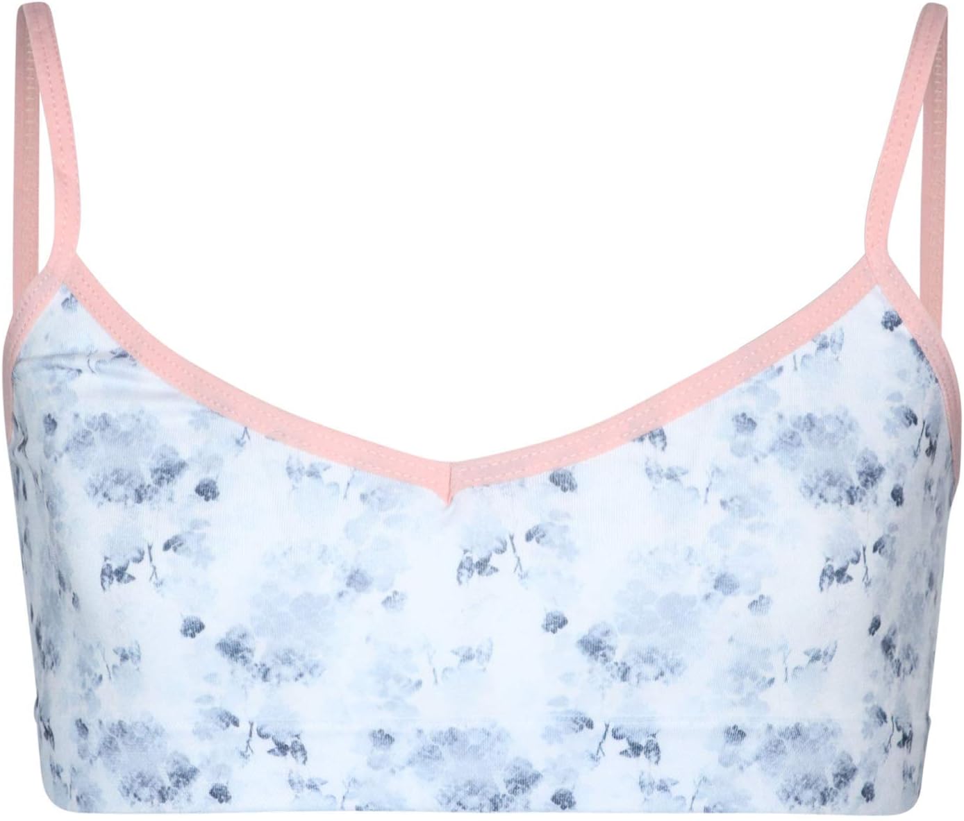 Sweet and Sassy Girl's Training Bra - Seamless A-Cup Sports Bra with Adjustable Spaghetti Straps (6 Pack)
