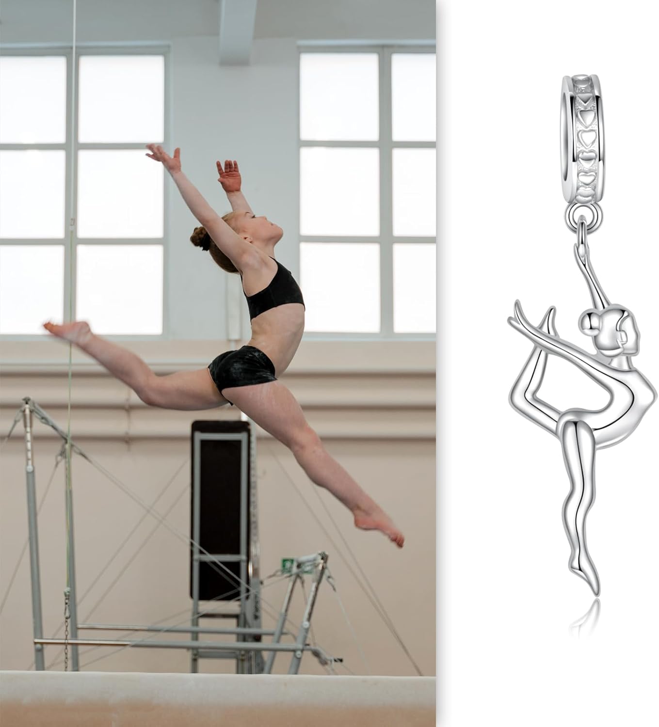 Gymnastics Charms for Necklace Bracelet 925 Sterling Silver Gymnast Bead Jewelry Gifts Women Daughter - Image 8