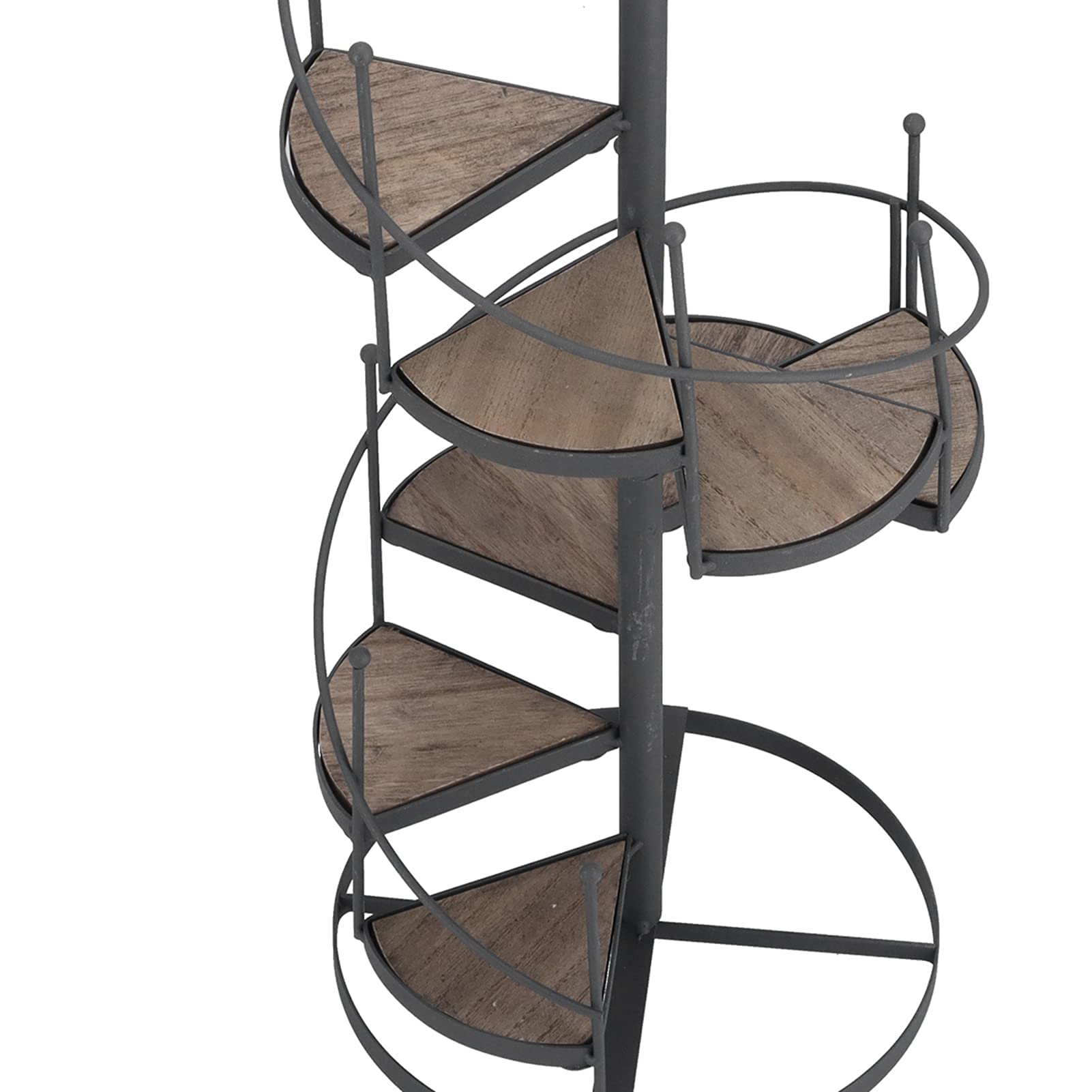 Ejoyous Soporte para Flores y Plantas de Metal Estilo Europeo - Estante con Escalera de Caracol