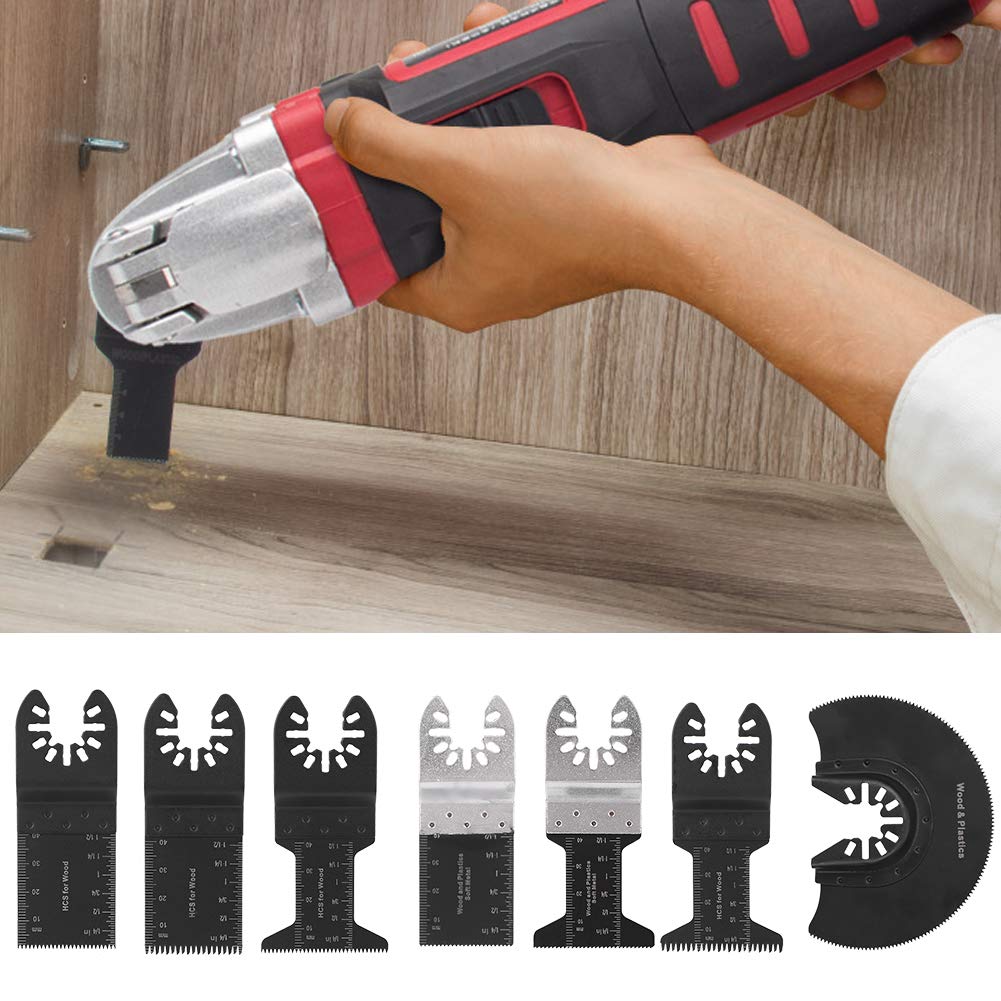 52 Hojas de Sierra Oscilantes, Kit de Accesorios Multiherramienta de Acero de Alto Carbono con Orificio Universal para Corte de Metal de Plástico de Madera