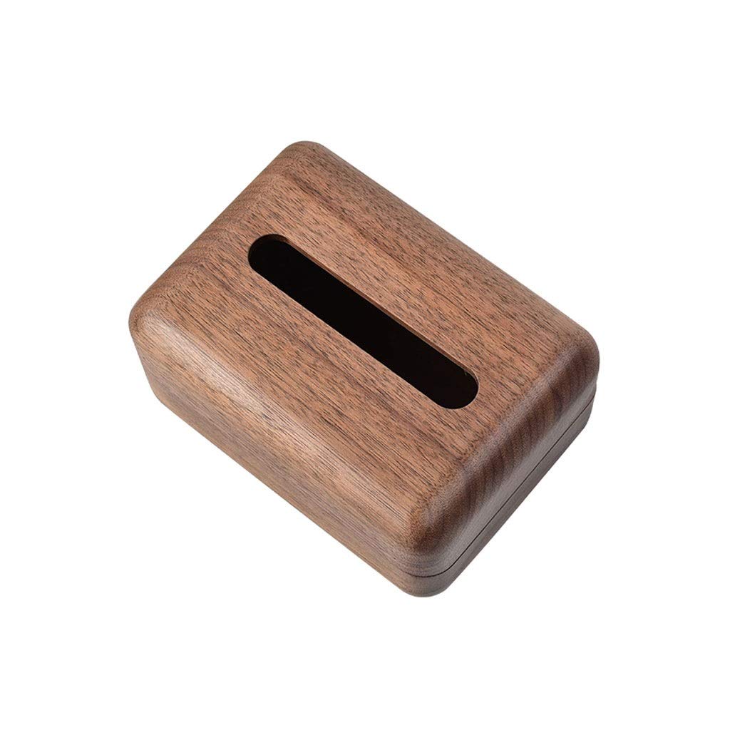 rectangular tissue box cover, Retro Tissue Box with Wooden Lid Household Carvois Lid Tissue Dispenser
