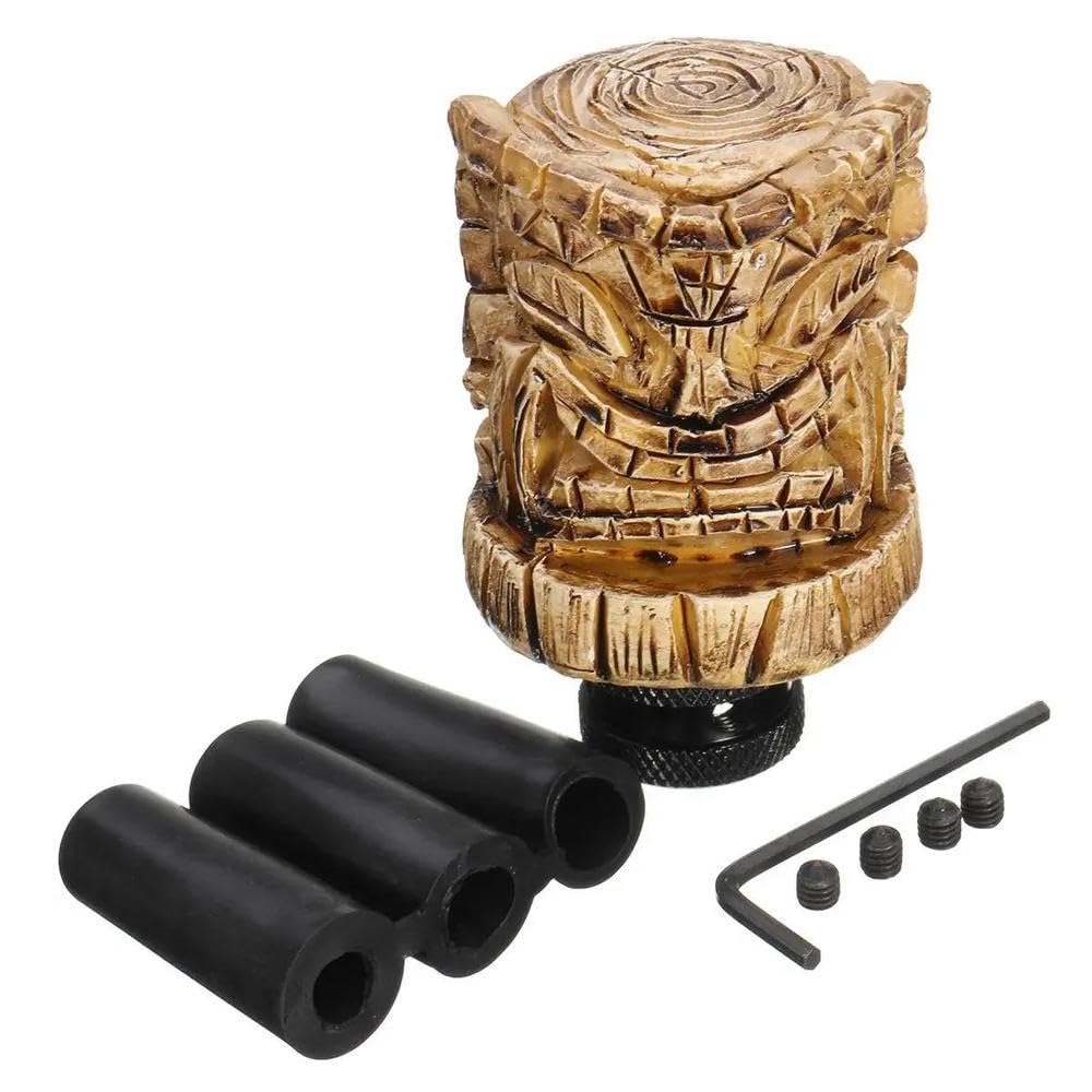 HYASDBWE Universal Gear Shift Knobs Wood Appearance Manual Transmission Car Gear Shift Knob Shifter Lever Gear Shifter Parts(Light Yellow)
