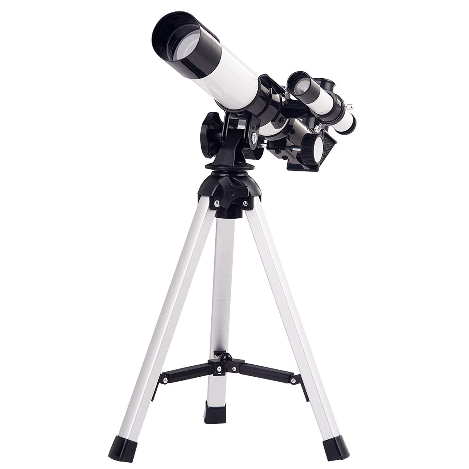 Astronomiczny teleskop refrakcyjny o ogniskowej 400 mm z mocowaniem AZ, wielowarstwową optyką i pryzmatami BaK-4, noktowizorem przy słabym świetle, z adapterem telefonicznym na statywie