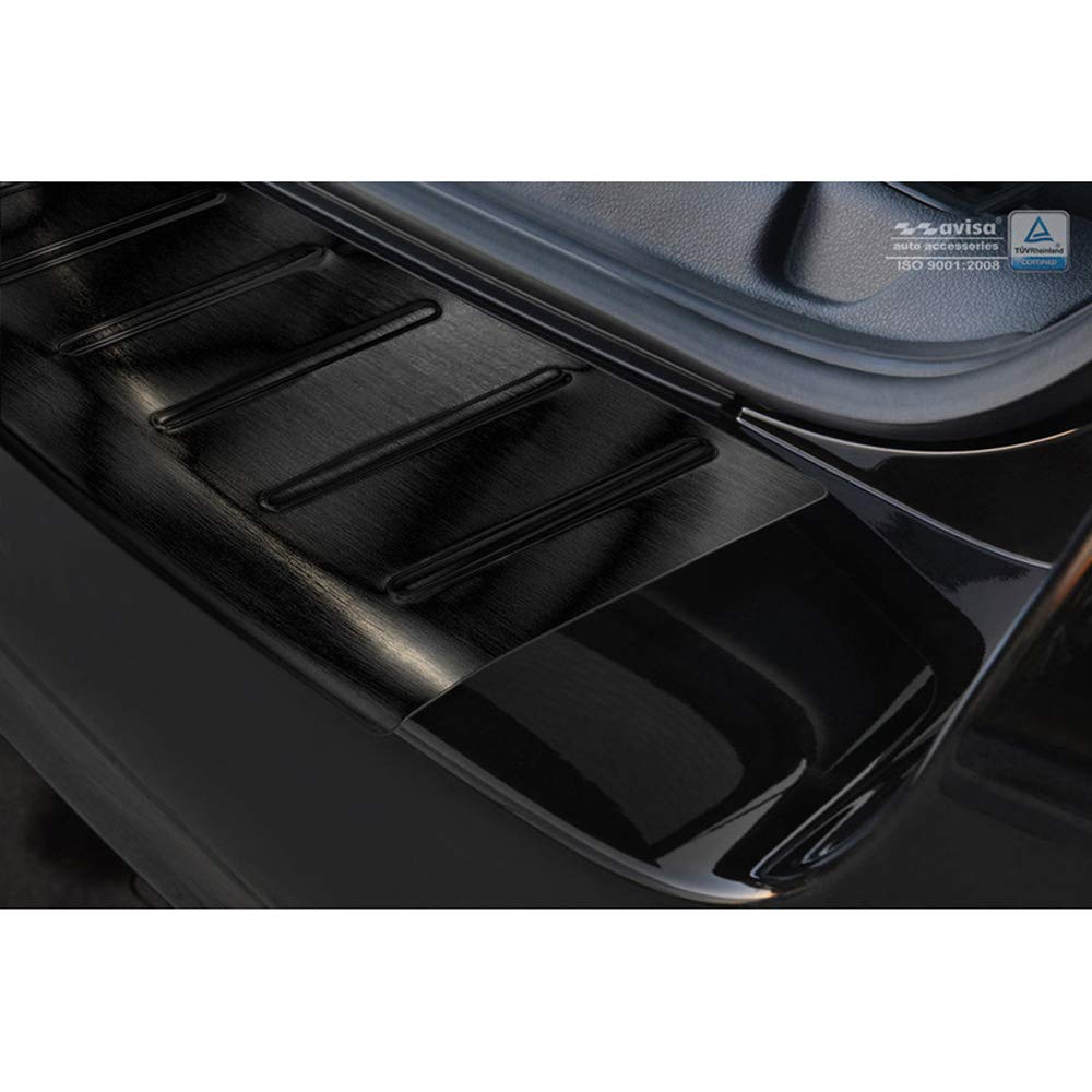 Protection Seuil Arrière Inox Noir 'Ribs' Peugeot 508 II SW 2019+ – Avisa, Anti-Rayures Coffre Sur Mesure